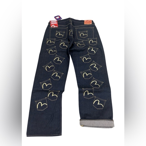 Vintage Evisu made in Japan All over pocket logo size 40